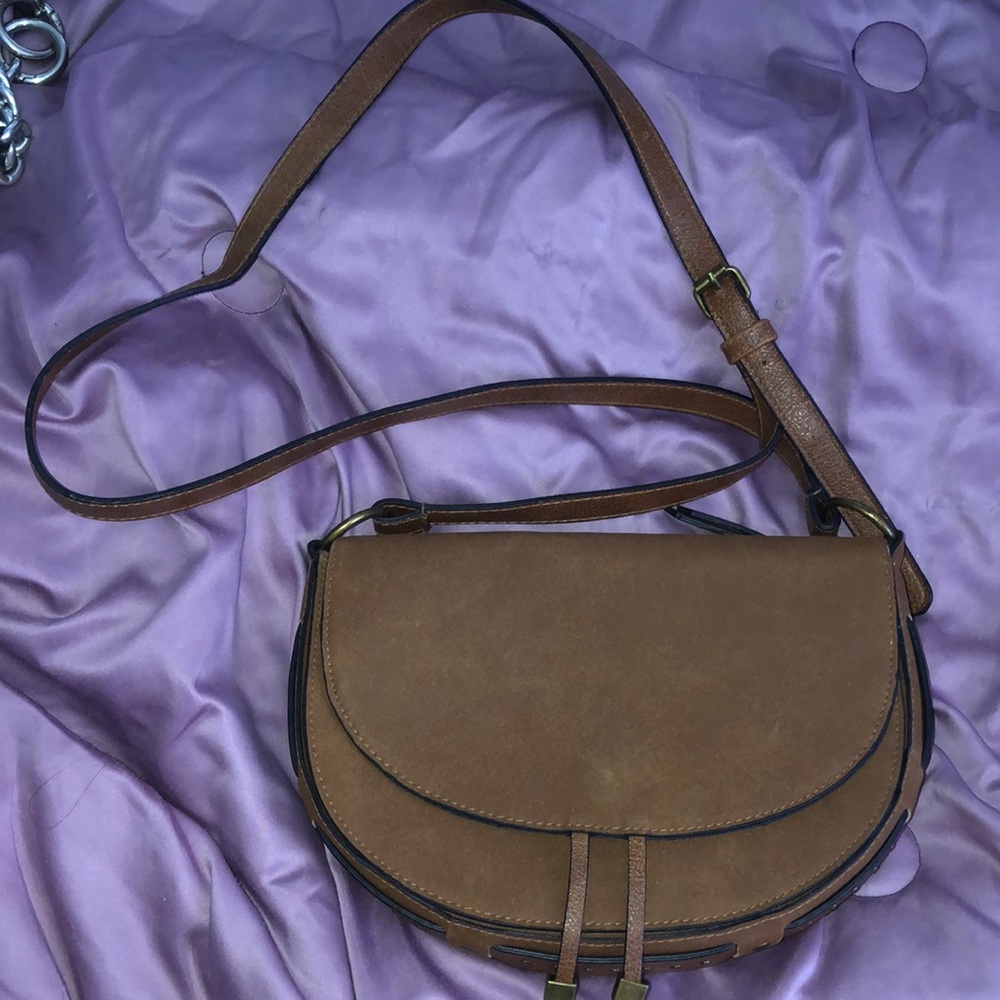 Universal thread faux leather crossbody